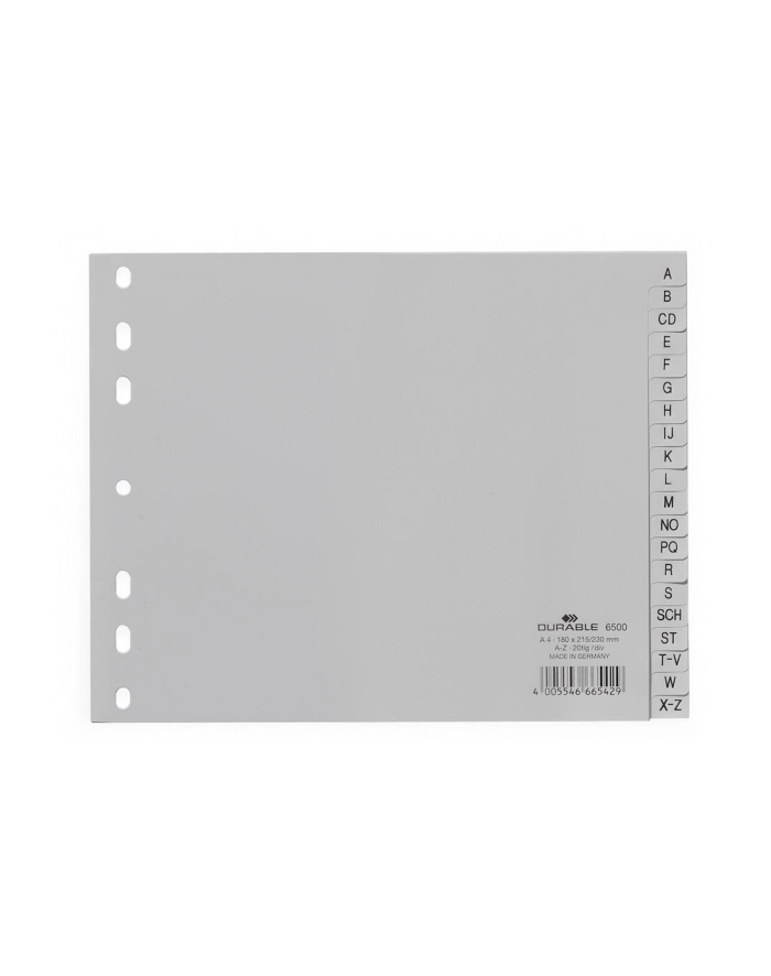 Durable Przekładki Pp A4 Szare 6500 główny