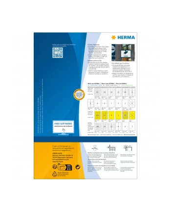 Herma Etykiety Zewnętrzne Odporne Na Warunki Atmosferyczne A4, 99,1 X 42,3 Mm, Białe, Wyjątkowo Silna Przyczepność, Rozciągliwe - 9538
