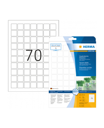 Herma Wymienne Etykiety A4, 24 X 24 Mm, Białe, Technologia Movables. - 10105