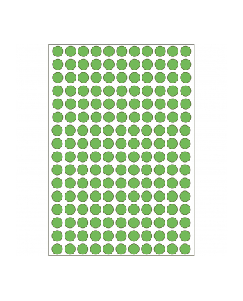 Herma Etykiety samoprzylepne zielone 8mm okrągłe 5632szt. 2215
