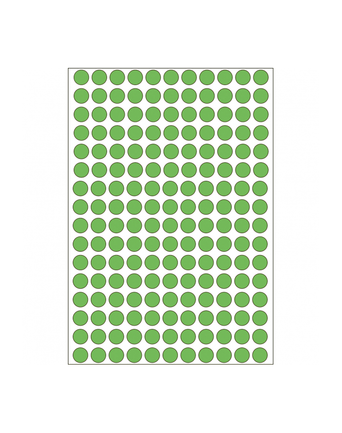 Herma Etykiety samoprzylepne zielone 8mm okrągłe 5632szt. 2215 główny
