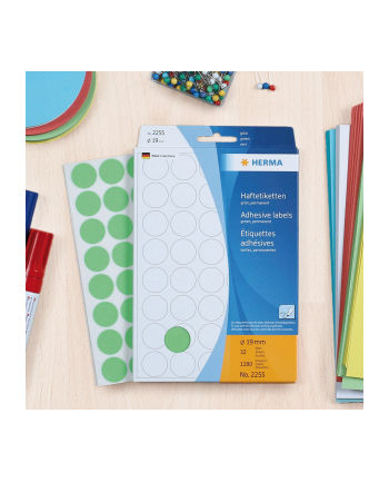 Herma Etykieta okrągła ø 13mm czerwony papier 2464 sztuki 2232