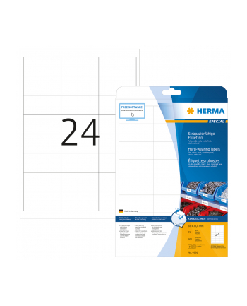 Herma Etykiety foliowe 4691 A4 66 x 33.8mm folia matowa biała 600 szt 4691