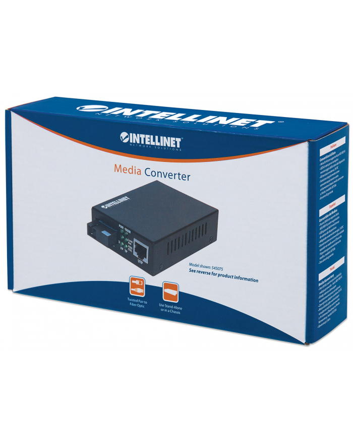 Intellinet Konwerter światłowodowy Media konwerter Fast Ethernet Jednomodowy (507332) główny
