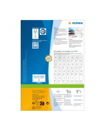 Herma Etykiety Premium 4677 A4 adresowe białe 63.5 x 38.1mm papier matowy 2100 szt 4677
