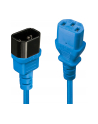 Lindy 30471 Przedłużacz zasilający IEC C14-IEC C13 niebieski 1m (ly30471) - nr 14