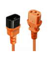Lindy 30474 Przedłużacz zasilający IEC C14-IEC C13 pomarańczowy 1m (ly30474) - nr 14