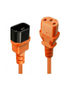 Lindy 30474 Przedłużacz zasilający IEC C14-IEC C13 pomarańczowy 1m (ly30474) - nr 16