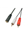 Kabel LINDY RCA (Cinch) x2 MiniJack 3.5 mm 0.25 Czarny (35677) - nr 10