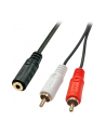 Kabel LINDY RCA (Cinch) x2 MiniJack 3.5 mm 0.25 Czarny (35677) - nr 11