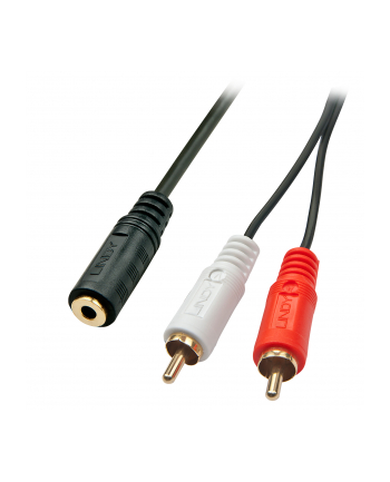Kabel LINDY RCA (Cinch) x2 MiniJack 3.5 mm 0.25 Czarny (35677)