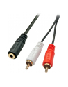 Kabel LINDY RCA (Cinch) x2 MiniJack 3.5 mm 0.25 Czarny (35677) - nr 5