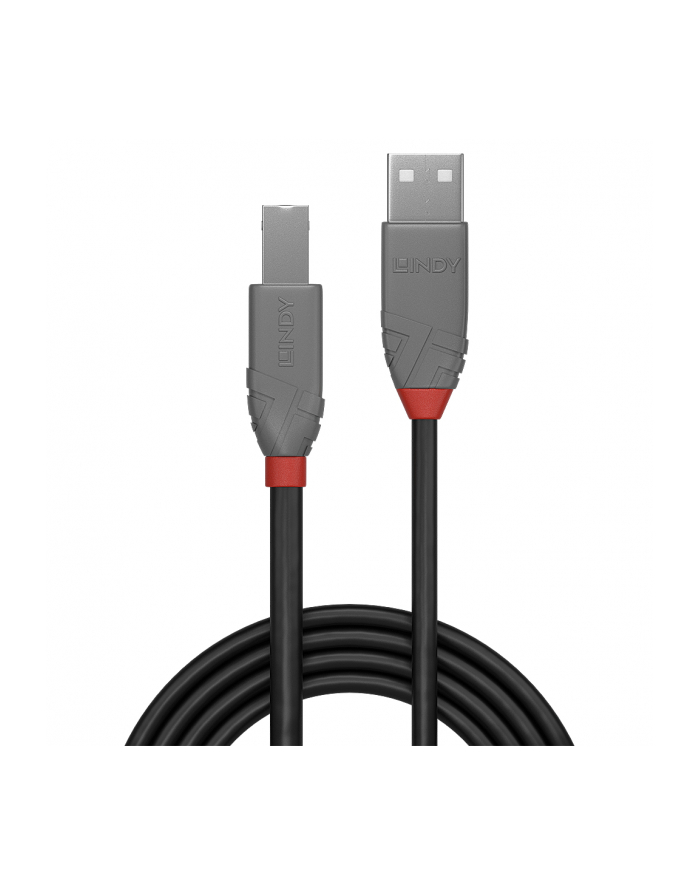 Lindy Kabel USB 2.0 A-B czarny Anthra Line 0,2m  LY36670 główny