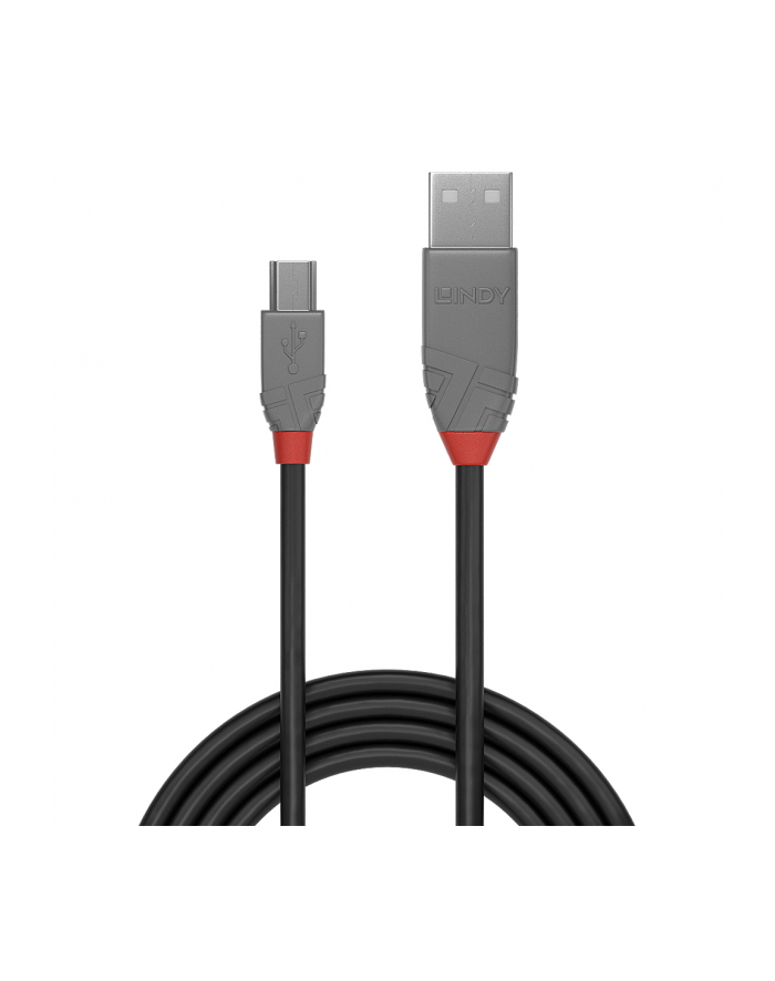 LINDY Kabel USB 2.0 Typ A na Mini-B Anthra Line 2m (36723) główny