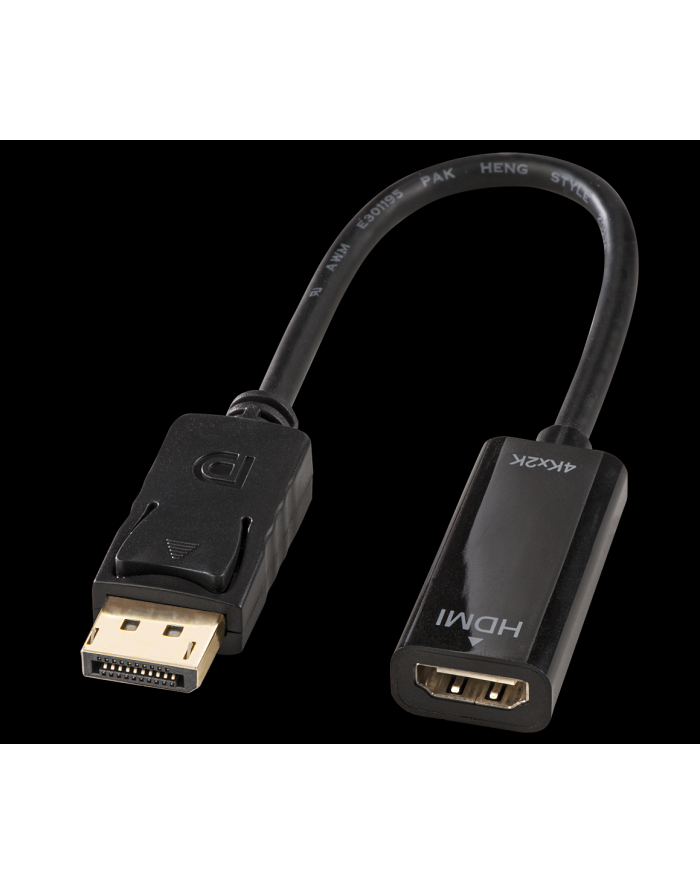LINDY DisplayPort - HDMI (M/Ż) Czarny 0.15m (41718) główny