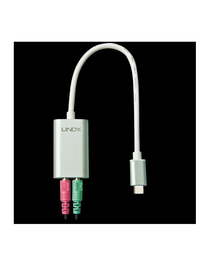 Lindy Adapter Usb 2.0 Typu C 2X3.5Mm Jack Audio I Mikrofon (Ly42711) główny