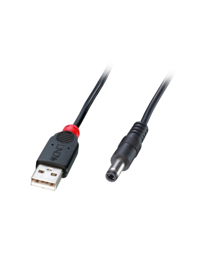 LINDY Kabel przewód USB - Wtyk zasilający DC 2.1/5.5mm 1.5m (70268) główny