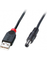 LINDY Kabel przewód USB - Wtyk zasilający DC 2.1/5.5mm 1.5m (70268) - nr 5