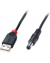 LINDY Kabel przewód USB - Wtyk zasilający DC 2.1/5.5mm 1.5m (70268) - nr 6