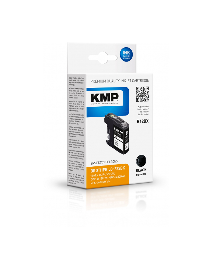 KMP B62BX - BLACK - INK CARTRIDGE (ALTERNATIVE FOR: BROTHER LC-223BK) - KARTRIDŻ Z TUSZEM CZARNY (15294001) główny