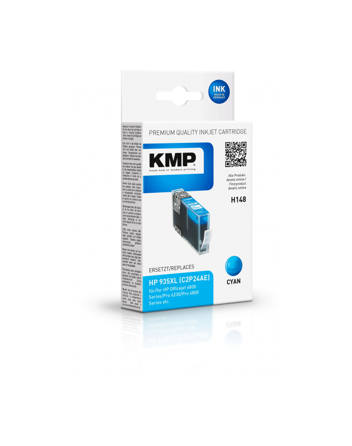 KMP H148 - High Yield - cyan - ink cartridge (alternative for: HP 935XL) - Kartridż z tuszem Cyjan (17440003) główny