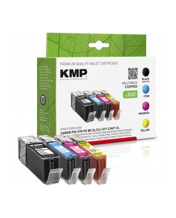KMP MULTIPACK C107PIXV - Kartridż z tuszem Czarny (15670050)