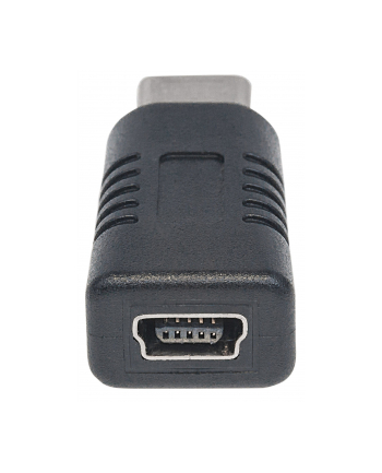 Adapter USB Manhattan USB-C - mini USB-B Czarny (354677)
