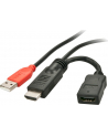 LINDY USB A/2x HDMI, 0.15 m (41080) - nr 4