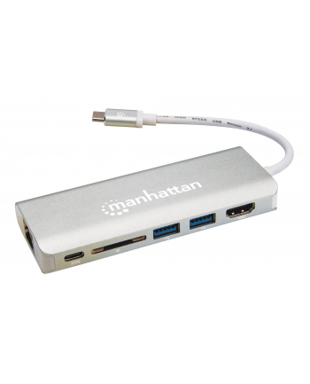 MANHATTAN  USB3.1-C MULTIP.-ADA. HDMI,USB3.0,PD PORT,RJ45,SD  (152075)