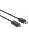 Manhattan DisplayPort HDMI, 3m, Czarny (153188) - nr 3