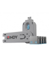 Lindy Bloker portu USB 4 sztuki Niebieski (40452) - nr 15