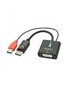 Lindy Konwerter/adapter/przejściówka sygnału DVI-D na Display Port z dodatkowym zasilaniem USB (38145) - nr 1