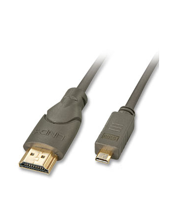 Lindy 41350 cyfrowy (typu D) micro HDMI - (typu A) HDMI - 0,5m