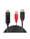 Lindy 41425 Kabel HDMI Display Port 1.2 z USB zasilającym 1m (ly41425) - nr 2