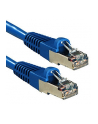 Lindy 47146 Kabel sieciowy (skrętka) RJ45 Cat.6a S/FTP LS0H, Niebieski - 0,5m - nr 1