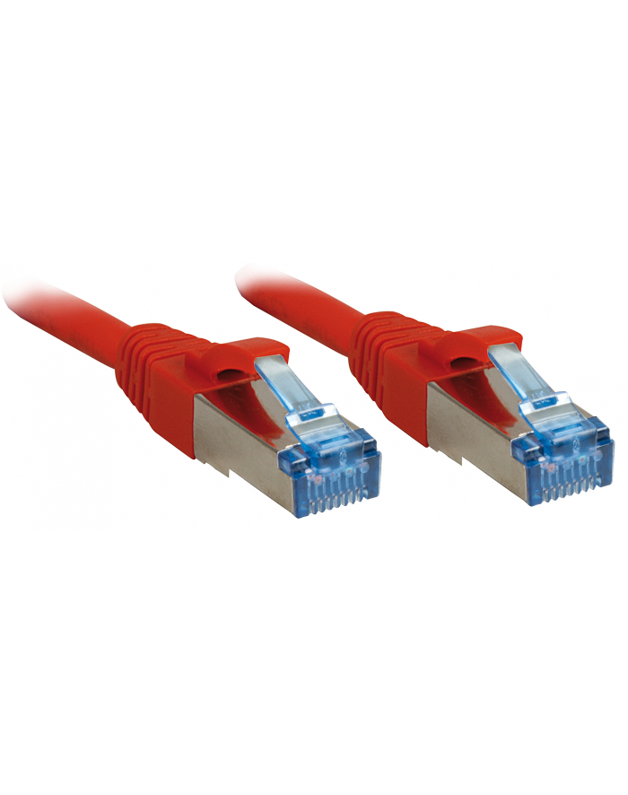 Lindy 47168 Kabel sieciowy (skrętka) RJ45 Cat.6a S/FTP LS0H, Czerwony - 10m główny
