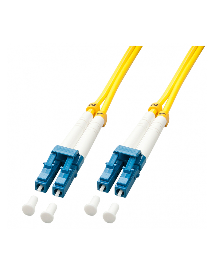 Lindy 47450 Kabel optyczny (światłowód) LC - LC OS2 jednomodowy, żółty - 1m główny