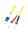 Lindy 47460 Kabel optyczny (światłowód) LC - ST OS2 jednomodowy, żółty - 1m - nr 1