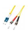 Lindy 47460 Kabel optyczny (światłowód) LC - ST OS2 jednomodowy, żółty - 1m - nr 2