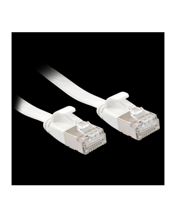 Lindy 47540 Kabel sieciowy (skrętka) RJ45 Cat.6a U/FTP, płaski, Biały - 0,3m