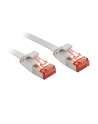 Lindy 47550 Kabel sieciowy (skrętka) RJ45 Cat.6 U/FTP, płaski, Szary - 0,3m - nr 1