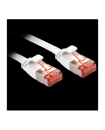 Lindy 47560 Kabel sieciowy (skrętka) RJ45 Cat.6 U/FTP, płaski, Biały - 0,3m