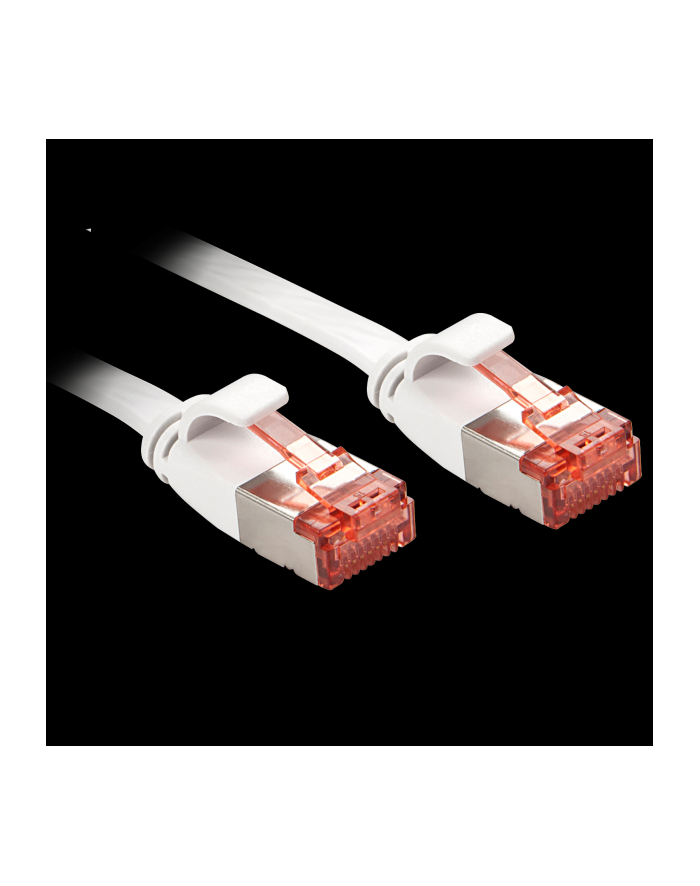 Lindy 47560 Kabel sieciowy (skrętka) RJ45 Cat.6 U/FTP, płaski, Biały - 0,3m główny