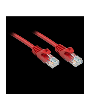 Lindy 48181 Kabel sieciowy (skrętka) RJ45 Cat.6 U/UTP, czerwony - 0,5m