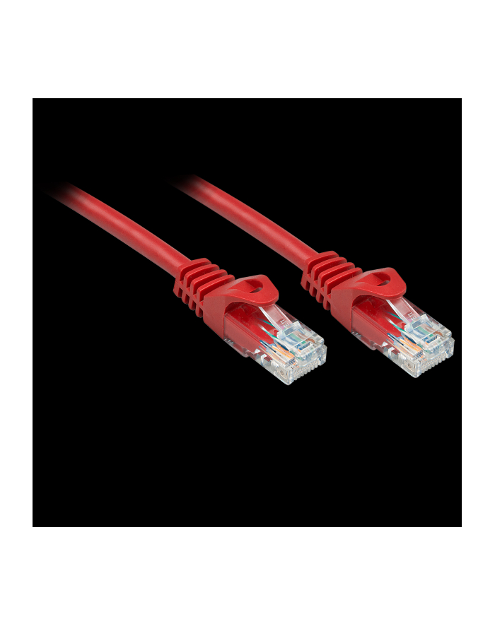 Lindy 48181 Kabel sieciowy (skrętka) RJ45 Cat.6 U/UTP, czerwony - 0,5m główny