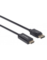 Kabel Manhattan DisplayPort - HDMI 1m czarny (152662) - nr 25