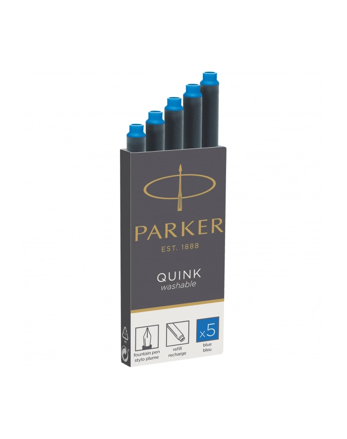 Parker NABOJE QUINK STANDARDI NIEBIESKIE ZMYWALNE (5SZT) 1950383 główny