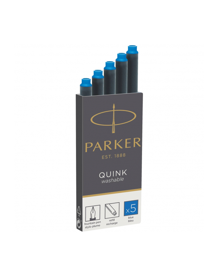 Parker NABOJE QUINK STANDARDI NIEBIESKIE ZMYWALNE (5SZT) 1950383 główny