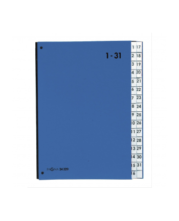 PAGNA Przekładka indeksująca Color 32 Fächer 1-31 blau