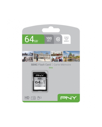 Karta PNY Technologies SDXC Elite 64GB UHS-I (P-SD64GU1100EL-GE)